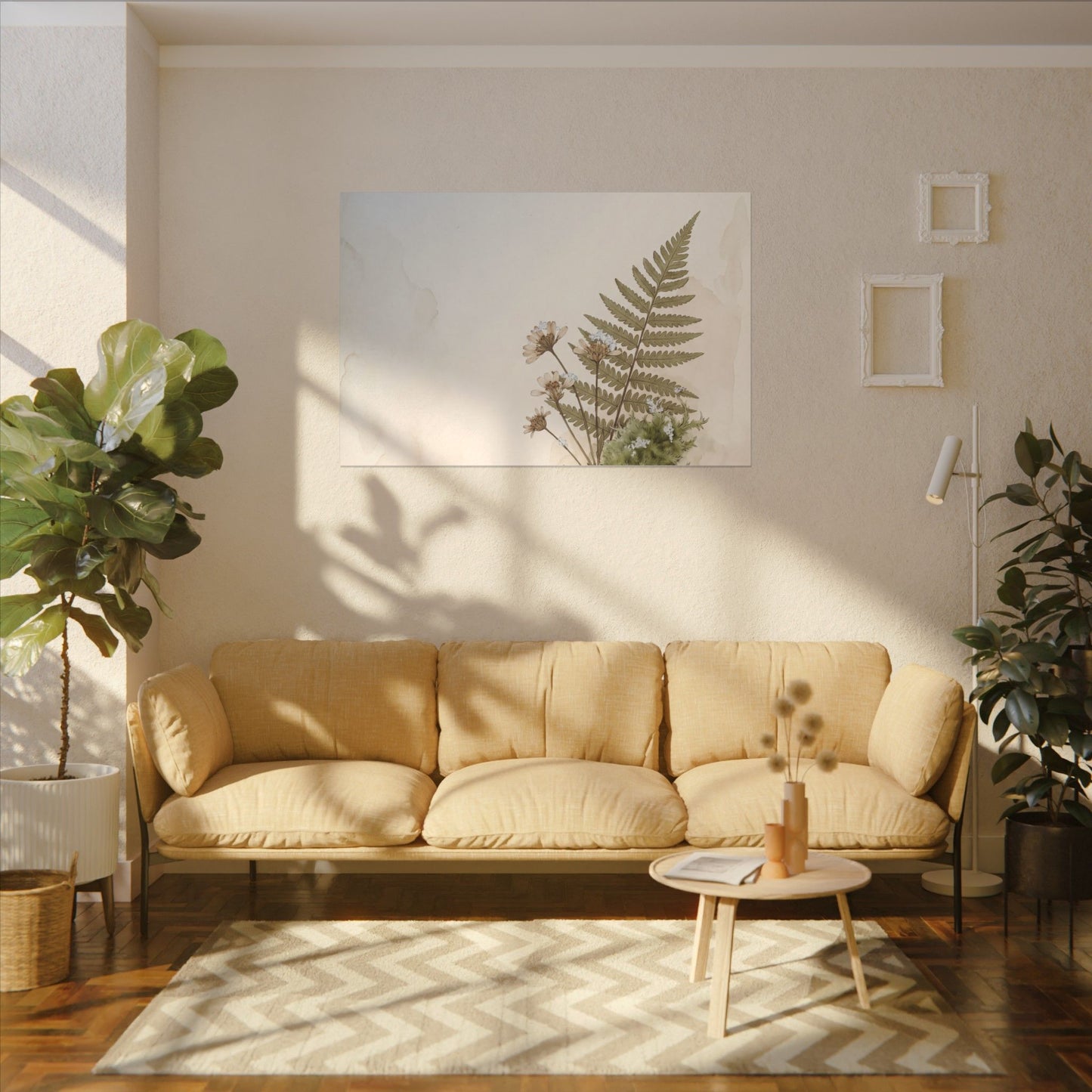 Winter Moss Close Up Herbarium Canvas Art | Enchanting Decor