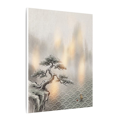 Pine Tree Canvas Art | Winter Japandi Japanese Pattern Art