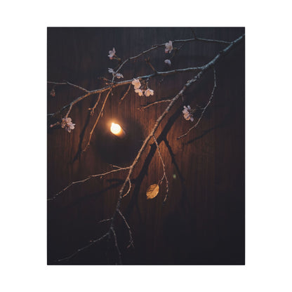 Datsuzoku Cherry Blossom Canvas Art - Dark Japandi Moody Minimal