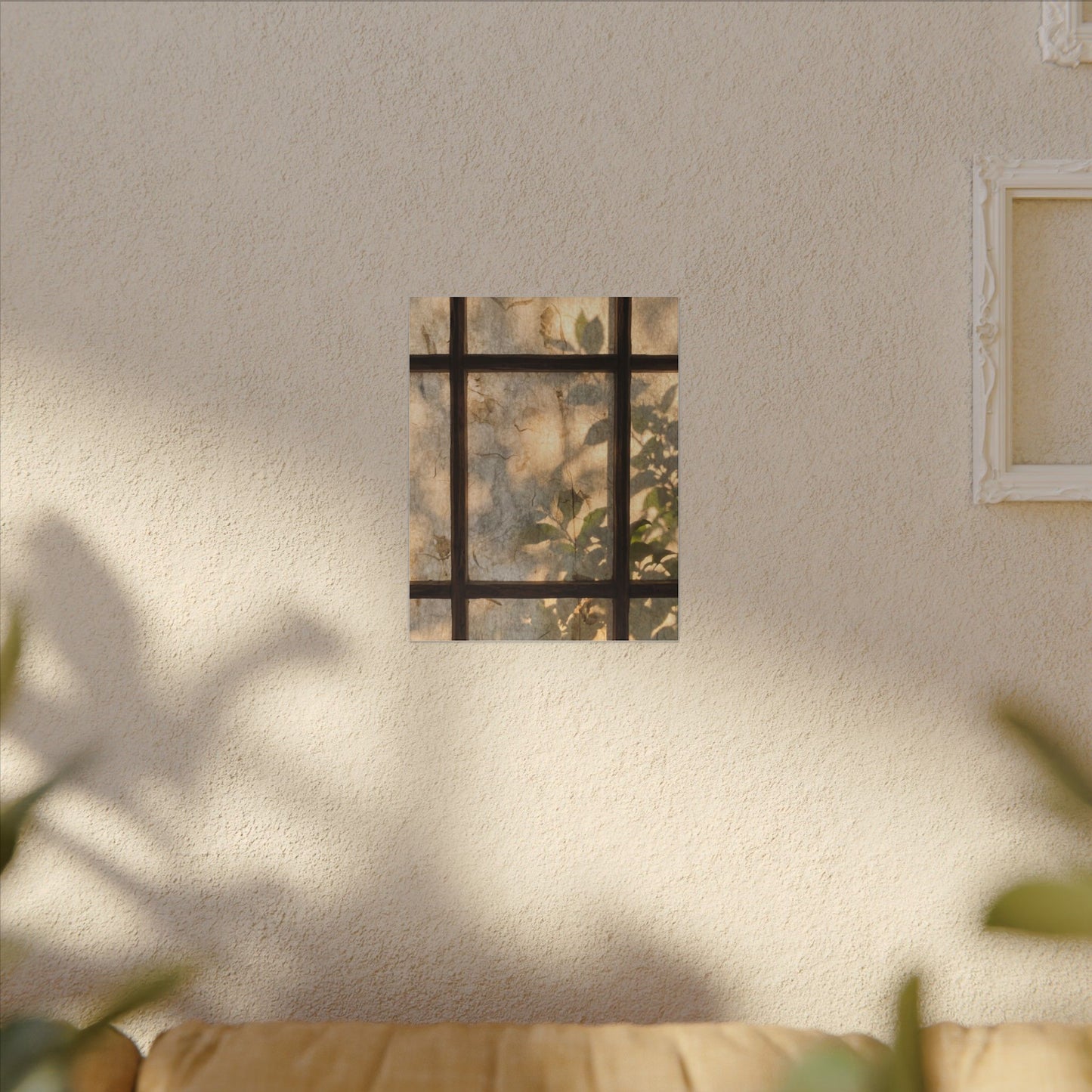 Golden Hour Shoji Screen Canvas Art - Japandi Mono No Aware