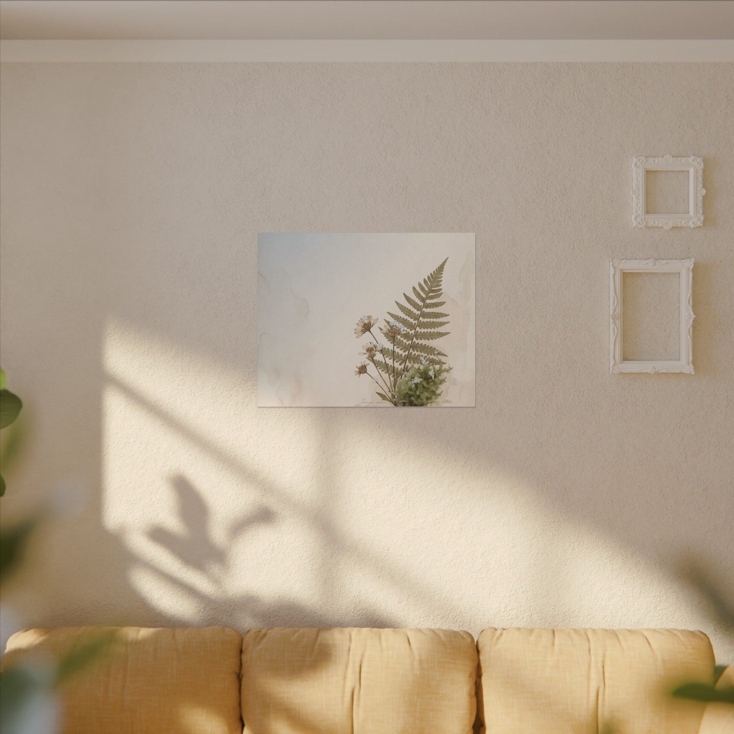 Winter Moss Close Up Herbarium Canvas Art | Enchanting Decor