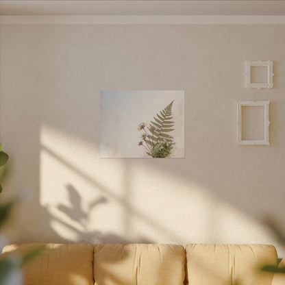 Winter Moss Close Up Herbarium Canvas Art | Enchanting Decor