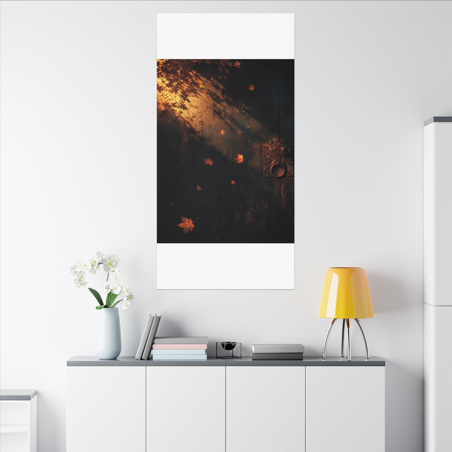 Dark Japandi Rust Patina in Golden Hour | Shadow Zen Canvas Art