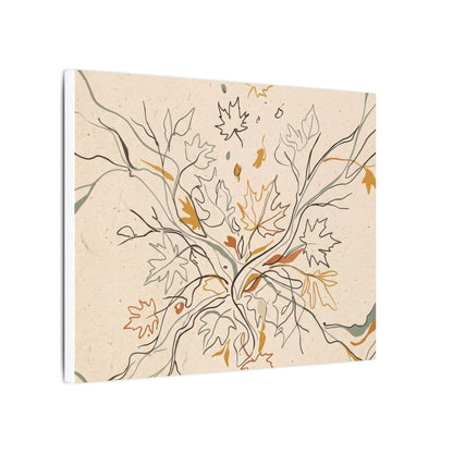 Warm Shadow Play Canvas Art - Minimal Line Japandi