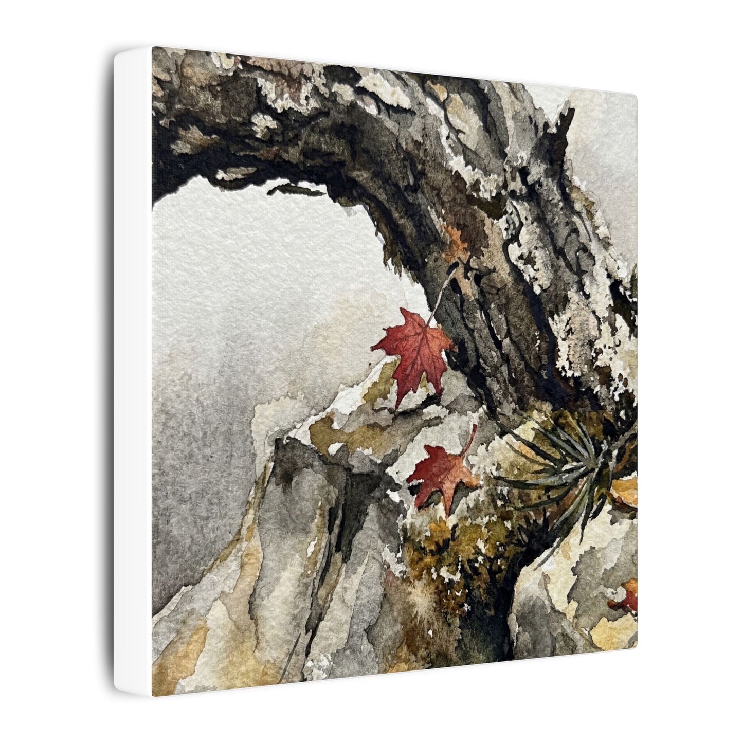 Pine Tree Autumn Canvas Art | Japandi Earthy Design