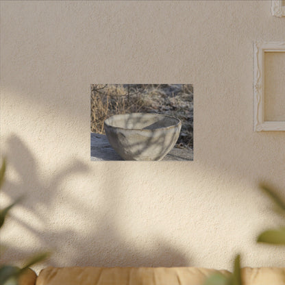 Dappled Ceramic Bowl Canvas Art - Japandi Fukinsei