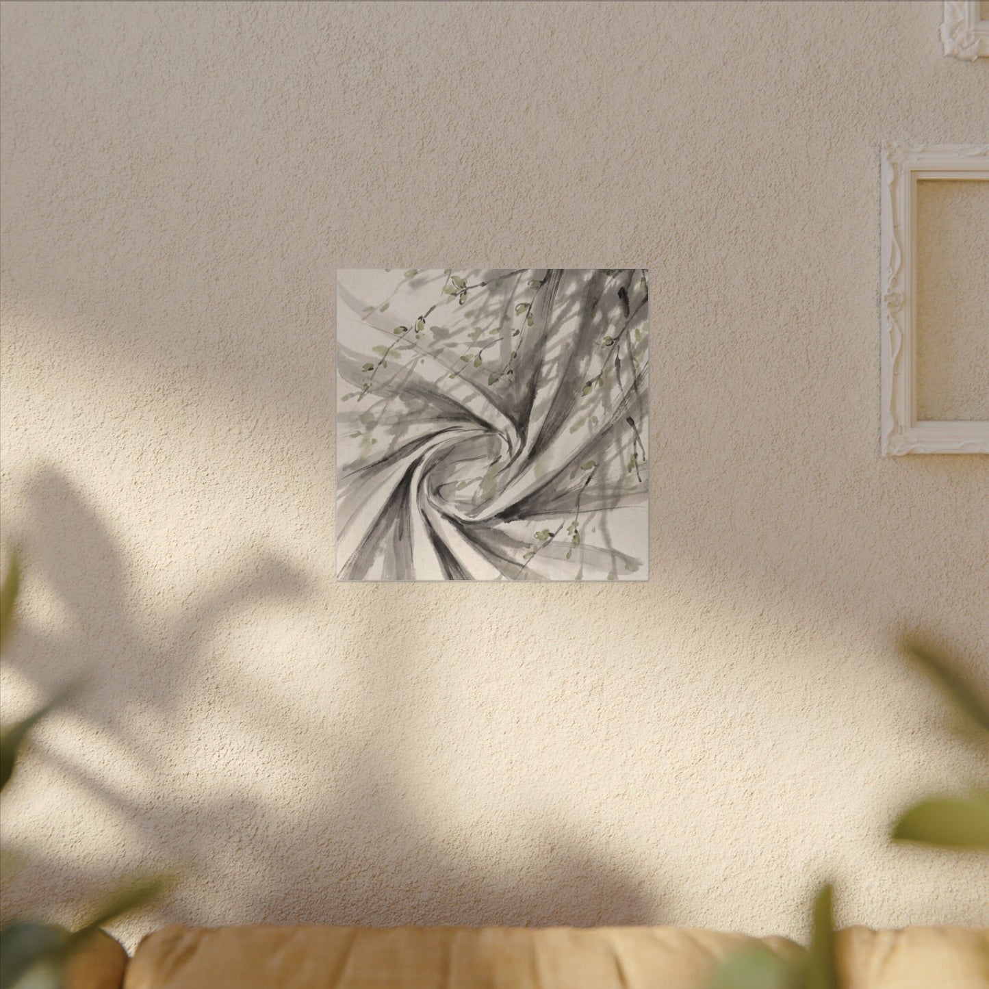 Silk Drape Spring Canvas Art | Zen Contemplative Design