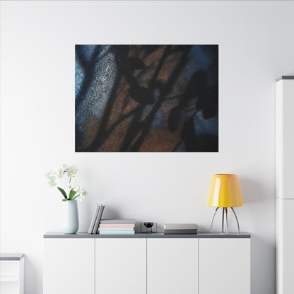 Moonlight Shadow Play Canvas Art - Dark Japandi Ma