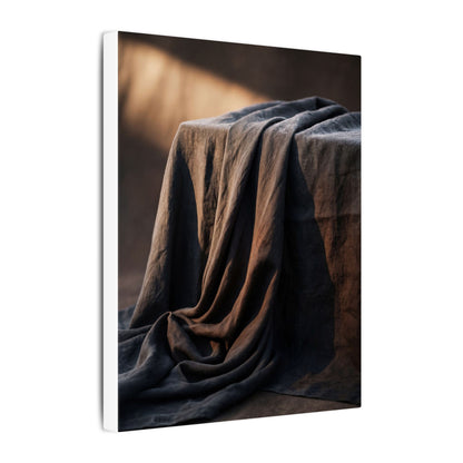 Silk Drape Canvas Art | Winter Dark Japandi Shadow Zen Art