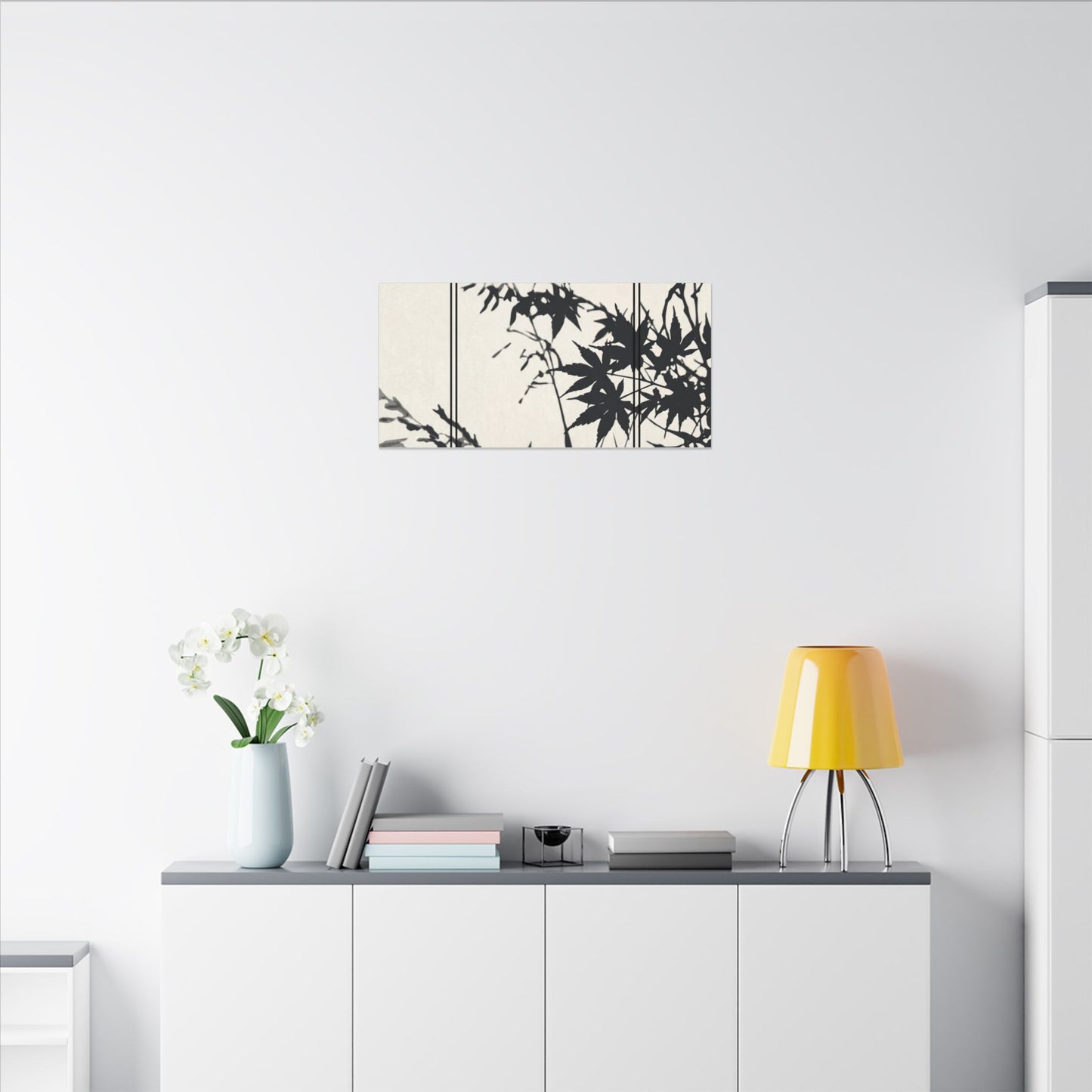 Shoji Screen Canvas Art | Summer Japandi Minimal Line Art