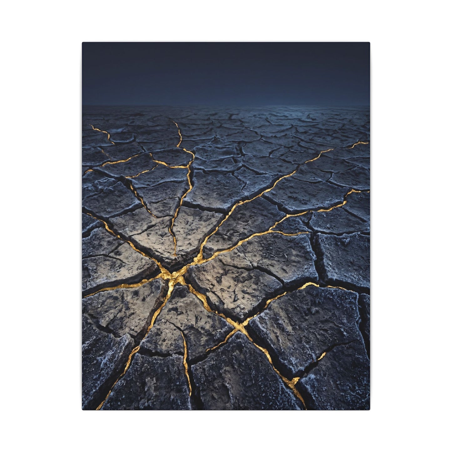 Cracked Earth Broken Beauty Canvas Art | Artful Kintsugi Art