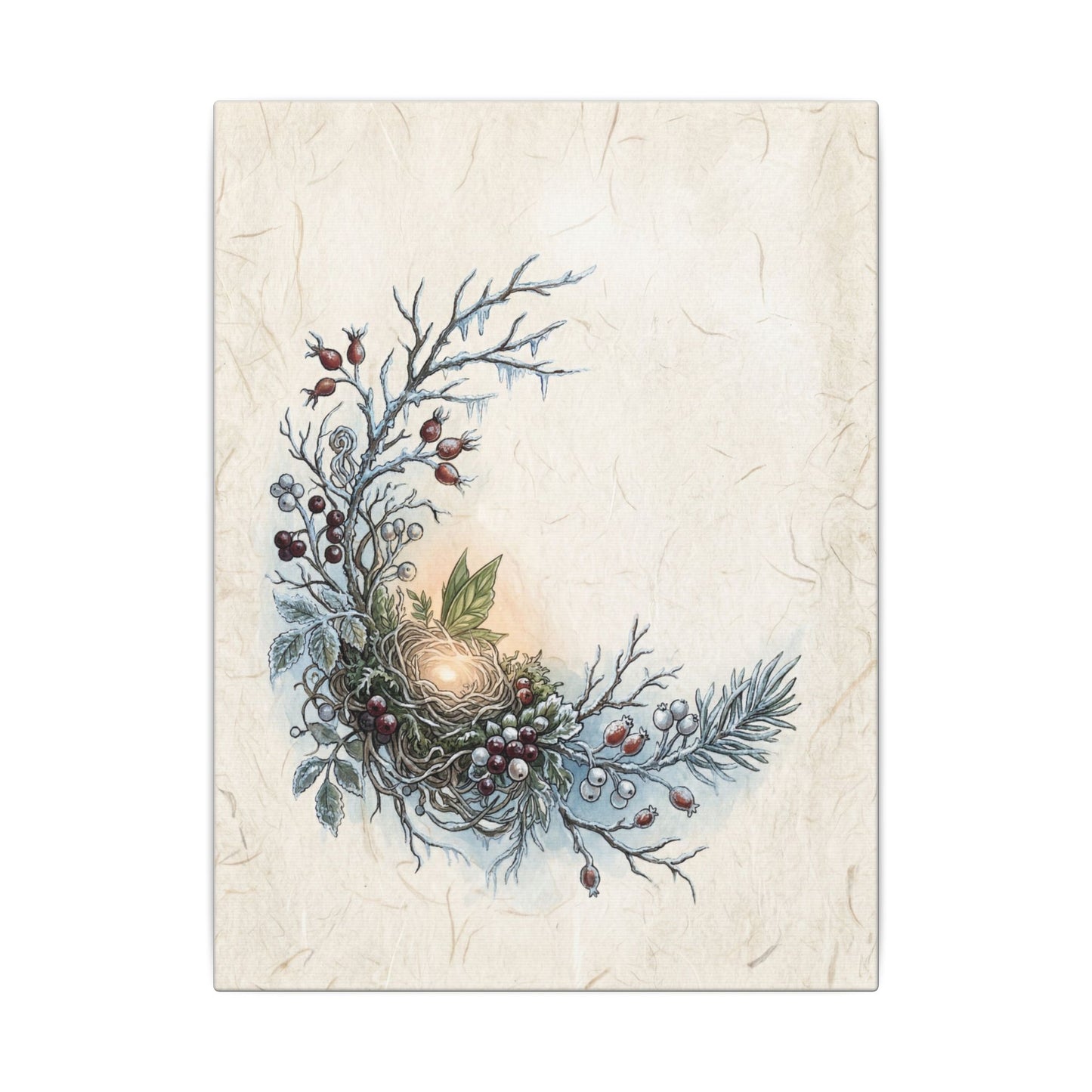 Winter Shoji Screen Forest Whimsy Canvas Art | Enchanting Decor