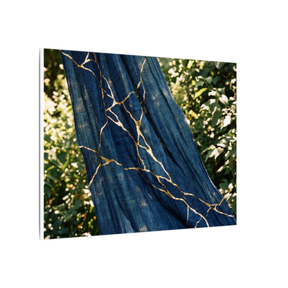 Resilient Silk Drape Canvas Art - Gold Repair Kintsugi