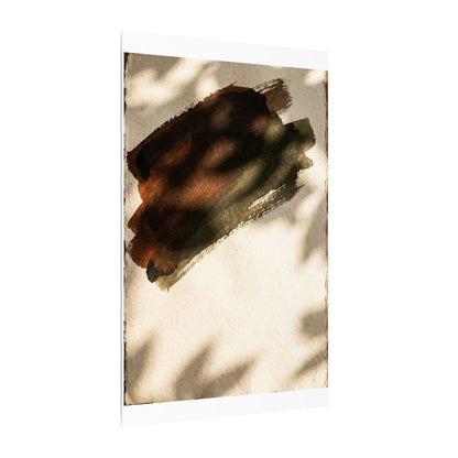 Ink Brushstroke Canvas Art | Summer Dark Japandi Moody Minimal Art