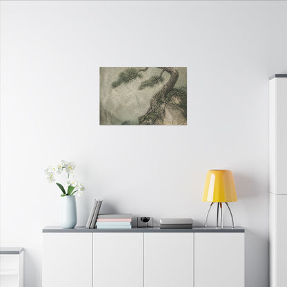 Fukinsei Pine Tree Canvas Art - Japandi Texture