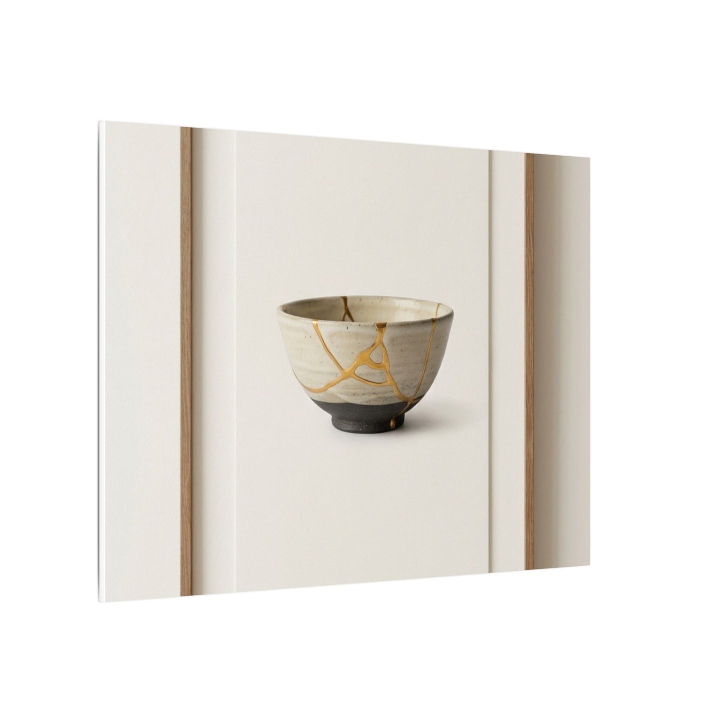 Kintsugi Charcoal Canvas Art