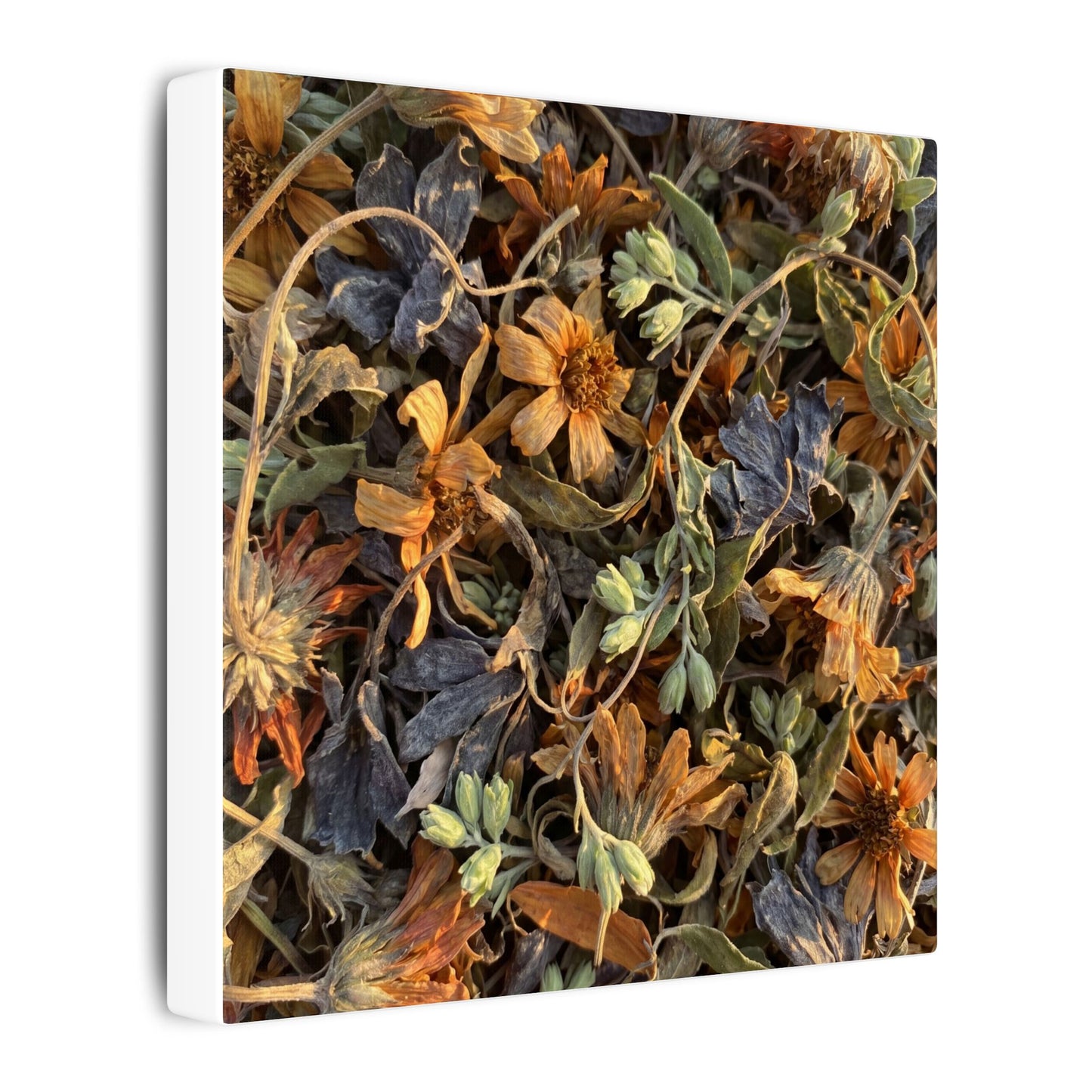 Spring Dried Flowers Japanese Pattern Canvas Art | Warm Decor