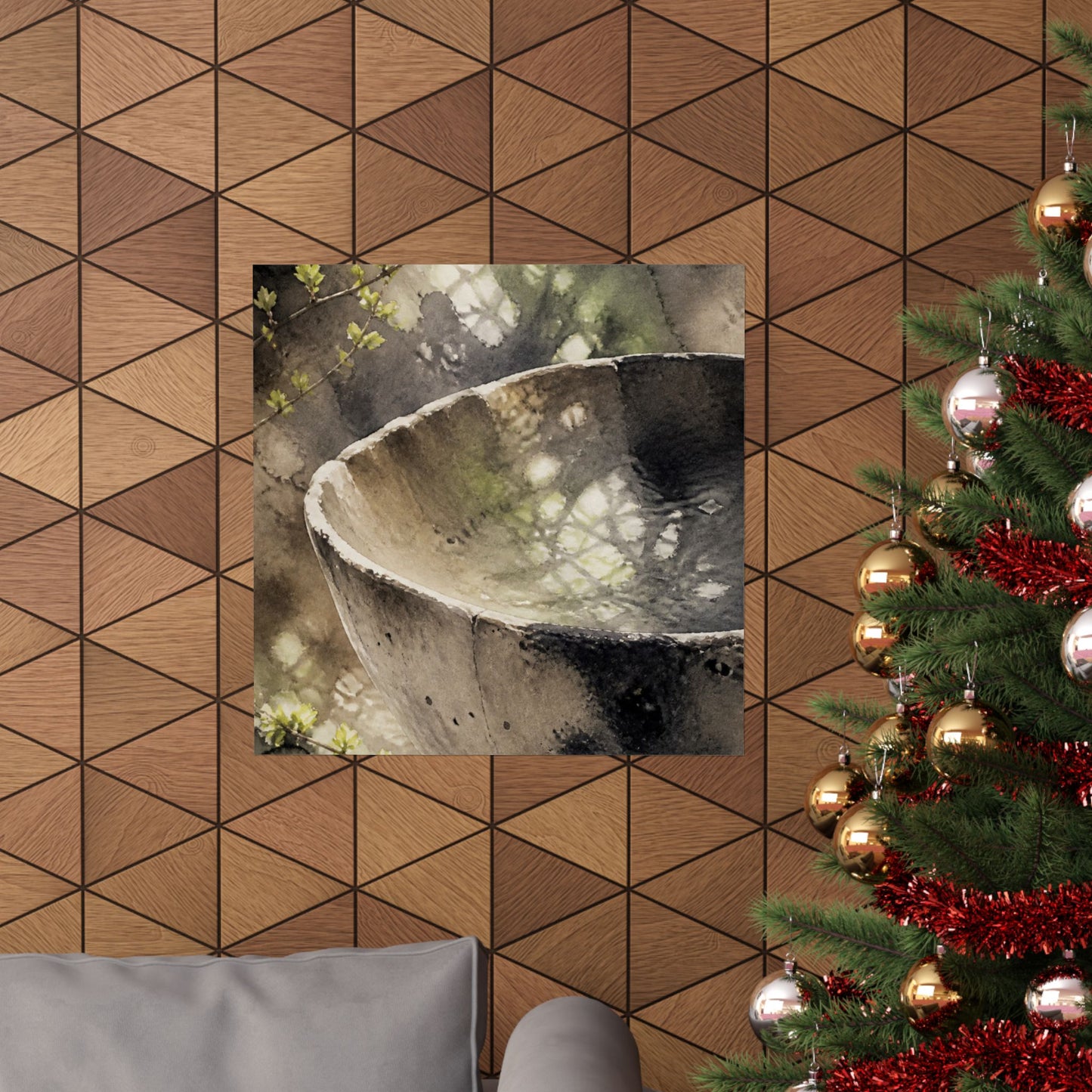 Ceramic Bowl Spring Wall Art Print | Japandi Cozy Design