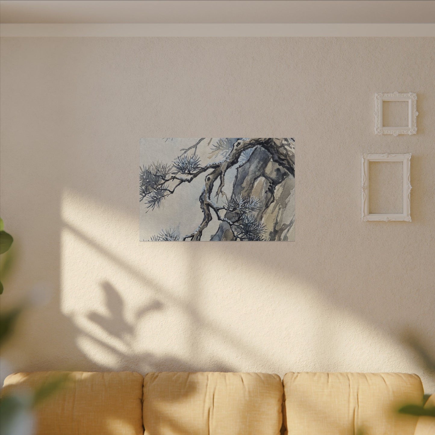 Moonlight Pine Tree Canvas Art - Japandi Seijaku