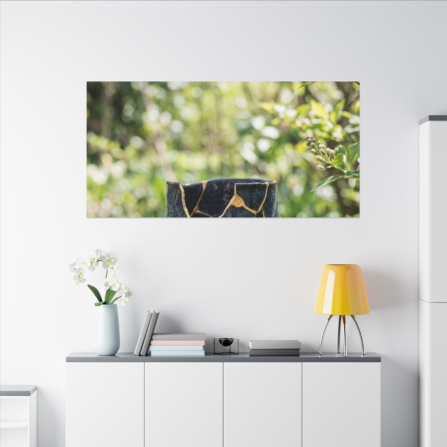 Kintsugi Broken Pottery in Dappled | Broken Beauty Canvas Art