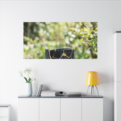 Kintsugi Broken Pottery in Dappled | Broken Beauty Canvas Art