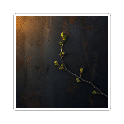 Sophisticated Rust Patina Sticker - Moody Minimal Dark Japandi
