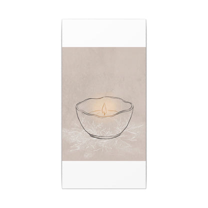 Ceramic Bowl Minimal Line Canvas Art | Neutral Japandi Art