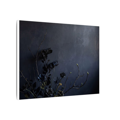 Dried Flowers Spring Canvas Art | Dark Japandi Moody Design