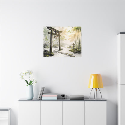 Peaceful Torii Gate Canvas Art - Karesansui Zen