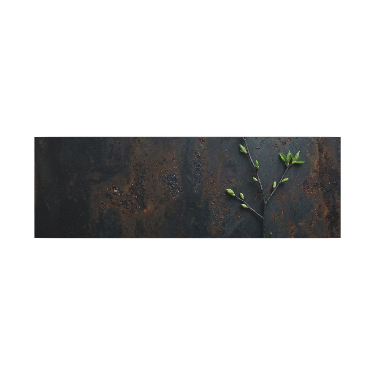 Rust Patina Moody Minimal Canvas Art | Moody Dark Japandi Art