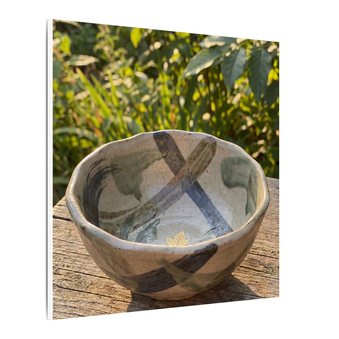 Earthy Ceramic Bowl Canvas Art - Japanese Pattern Japandi