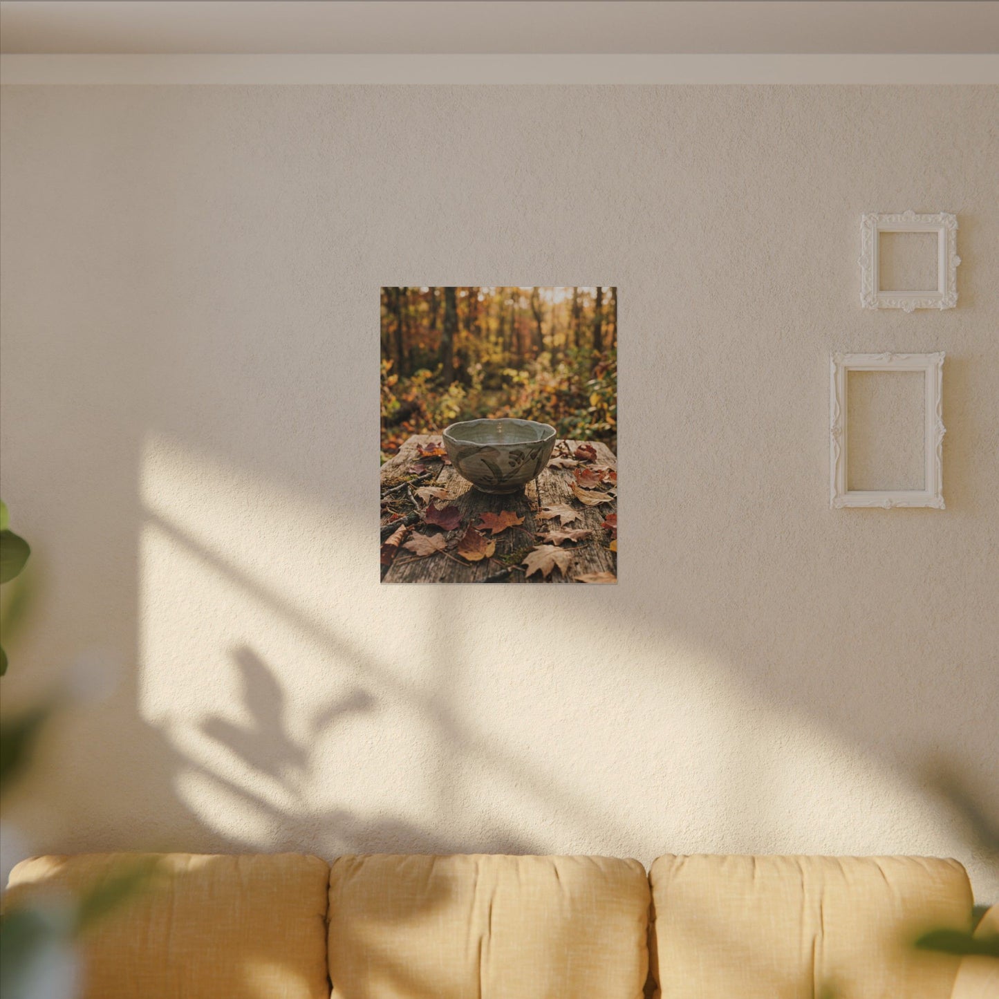 Golden Hour Ceramic Bowl Canvas Art - Japandi Fukinsei