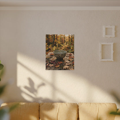 Golden Hour Ceramic Bowl Canvas Art - Japandi Fukinsei