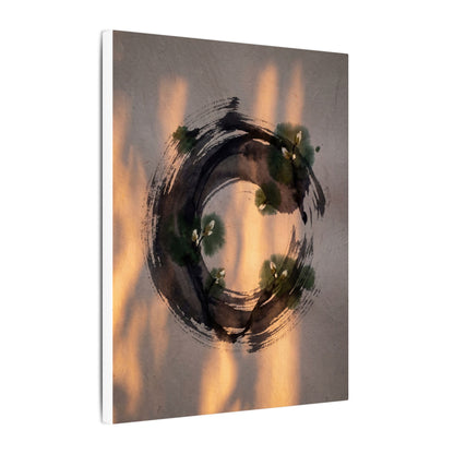 Ink Brushstroke Spring Canvas Art | Dark Japandi Bold Design