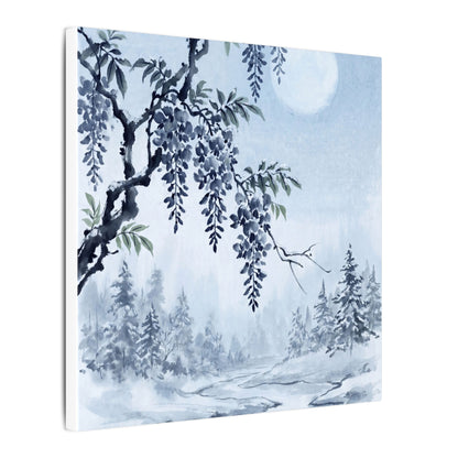 Seijaku Wisteria Canvas Art - Zen Sumi E