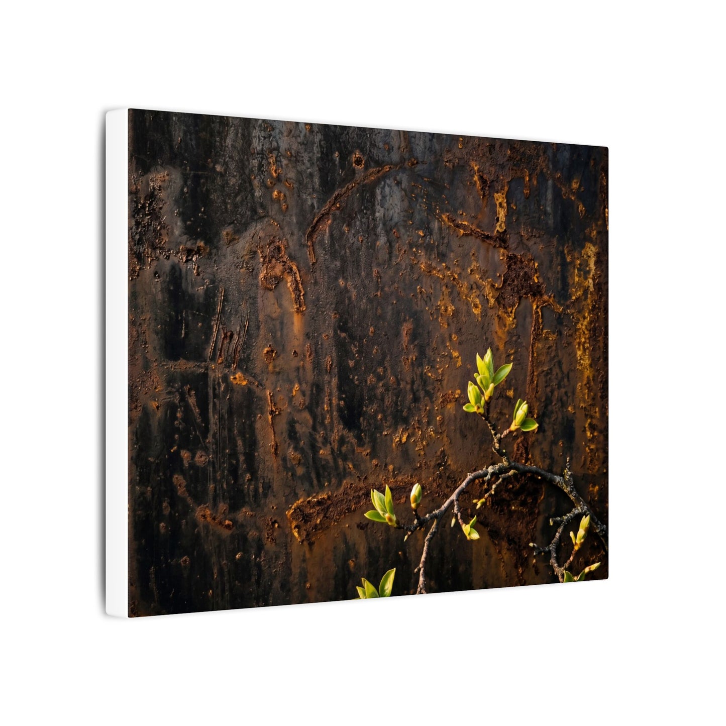 Golden Hour Rust Patina Canvas Art - Dark Japandi Fukinsei