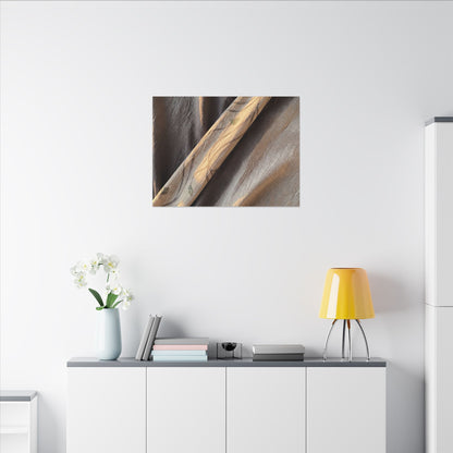 Warm Silk Drape Canvas Art - Japanese Pattern Japandi