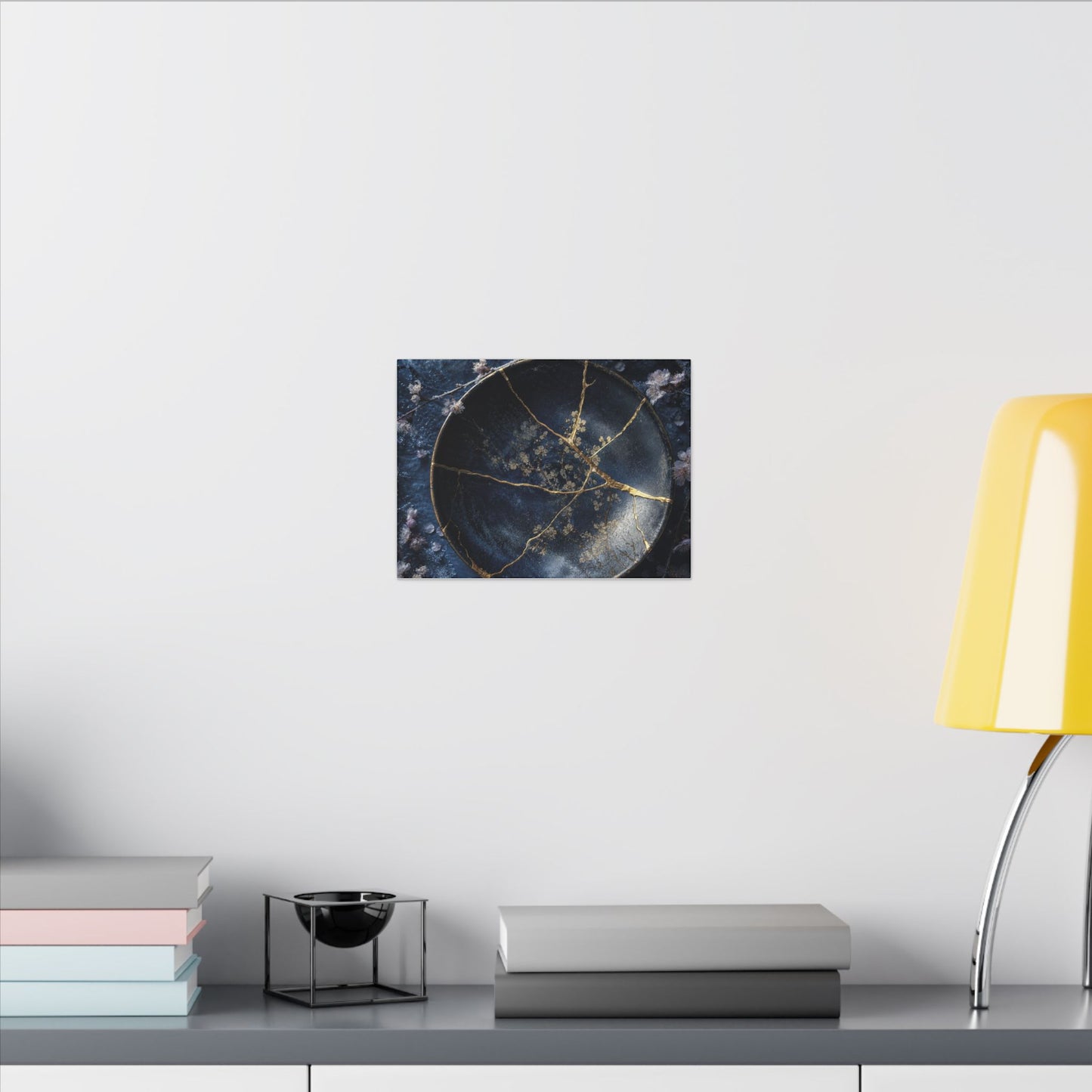 Cherry Blossom Winter Canvas Art | Kintsugi Philosophical Design