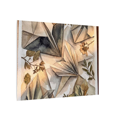 Golden Hour Paper Fold Canvas Art - Japandi Seijaku