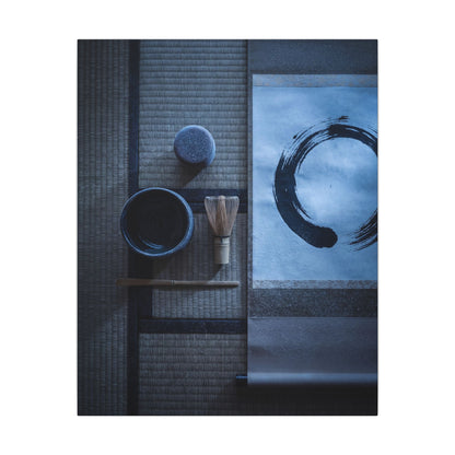 Tea Ceremony Enso Canvas Art | Calm Zen Art
