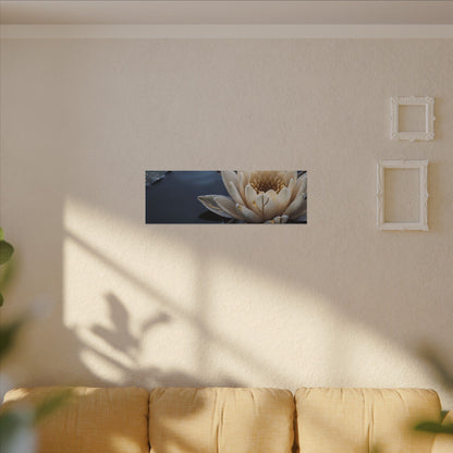 Beautiful Lotus Flower Canvas Art - Gold Vein Kintsugi