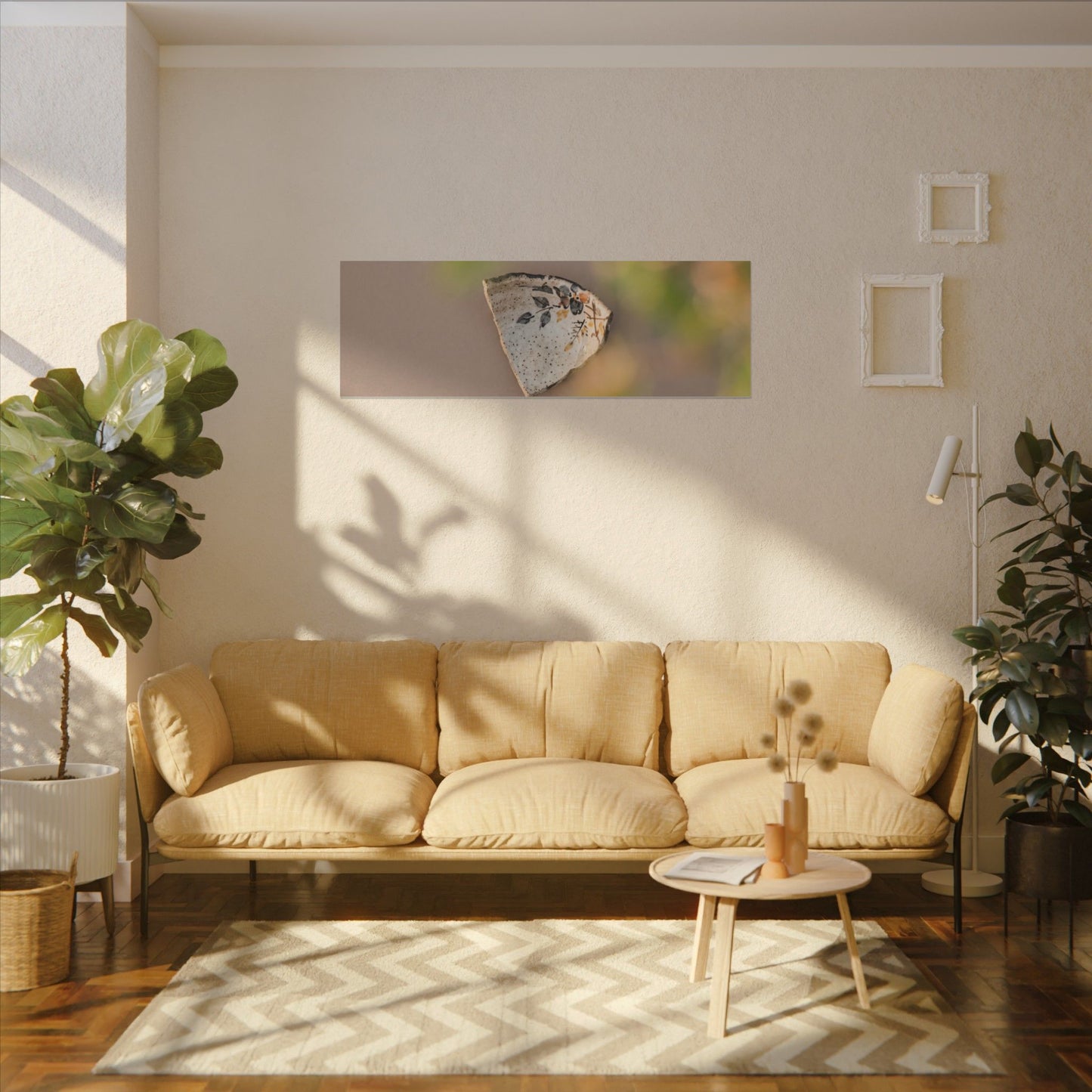 Ceramic Bowl Canvas Art | Spring Japandi Japanese Pattern Art