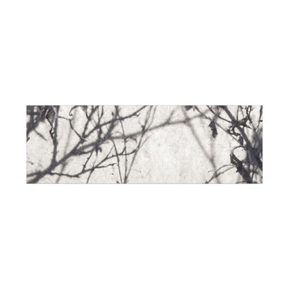 Winter Shadow Play Japanese Pattern Canvas Art | Elegant Decor