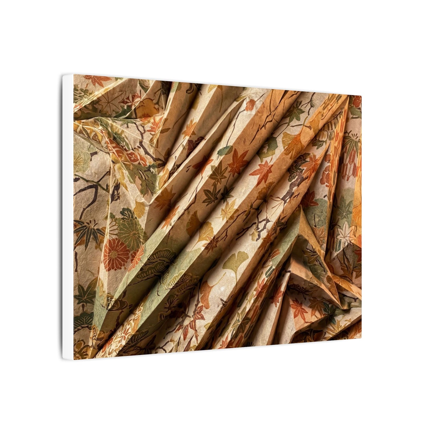 Paper Fold Autumn Canvas Art | Japandi Earthy Design