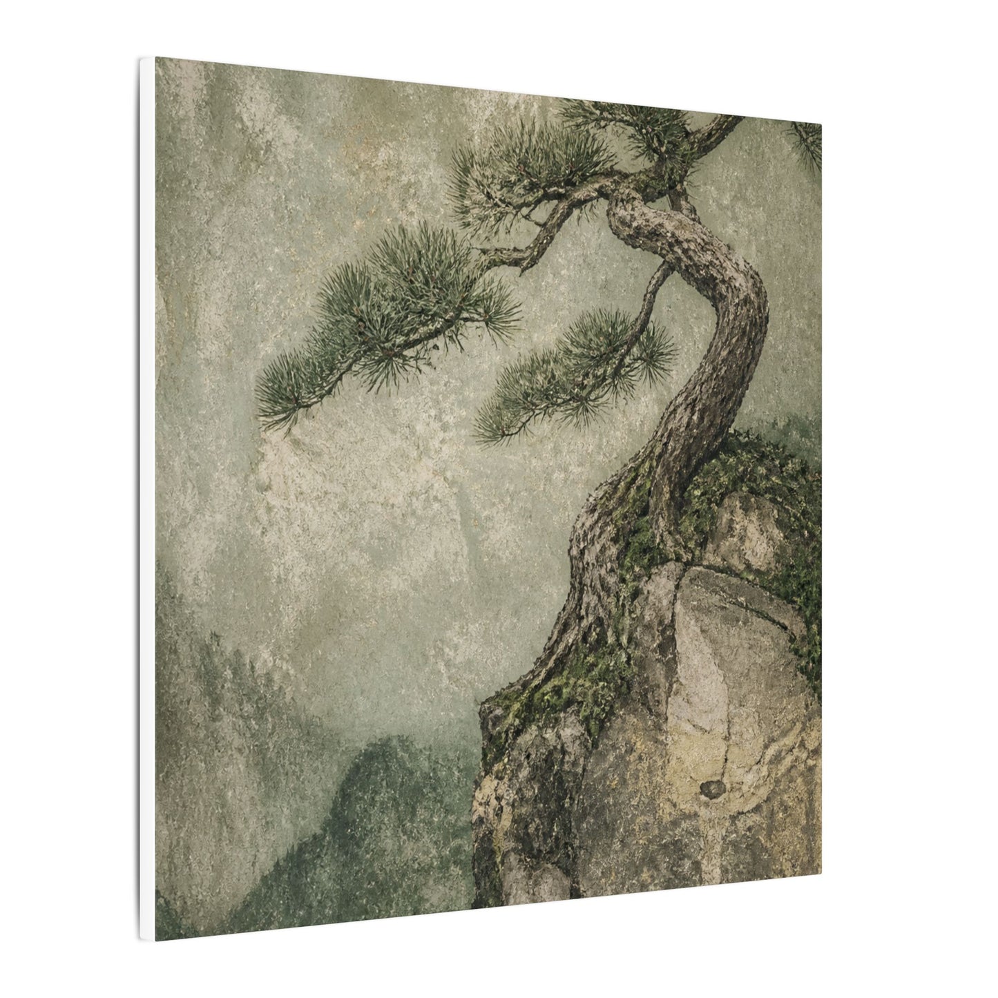 Fukinsei Pine Tree Canvas Art - Japandi Texture