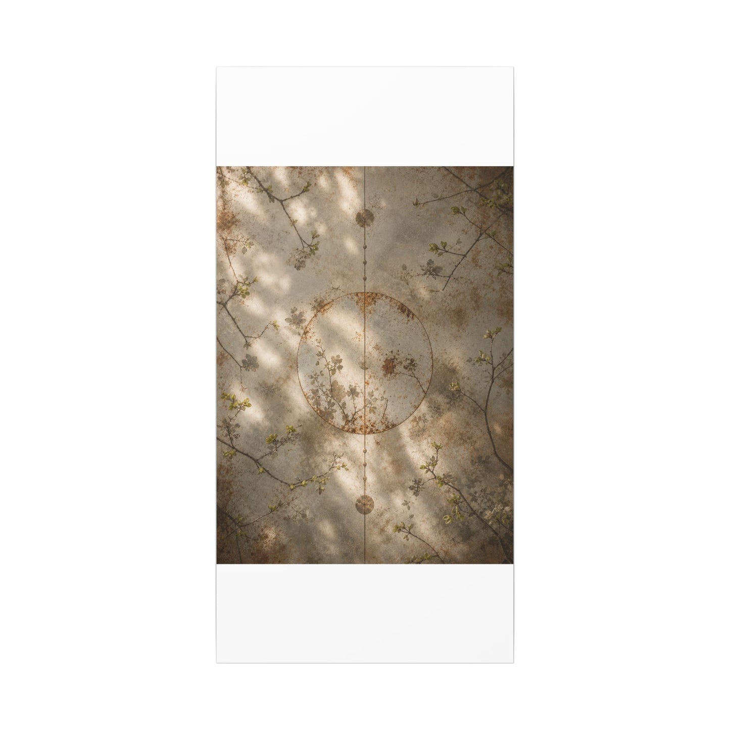 Japandi Rust Patina in Dappled | Japanese Pattern Canvas Art