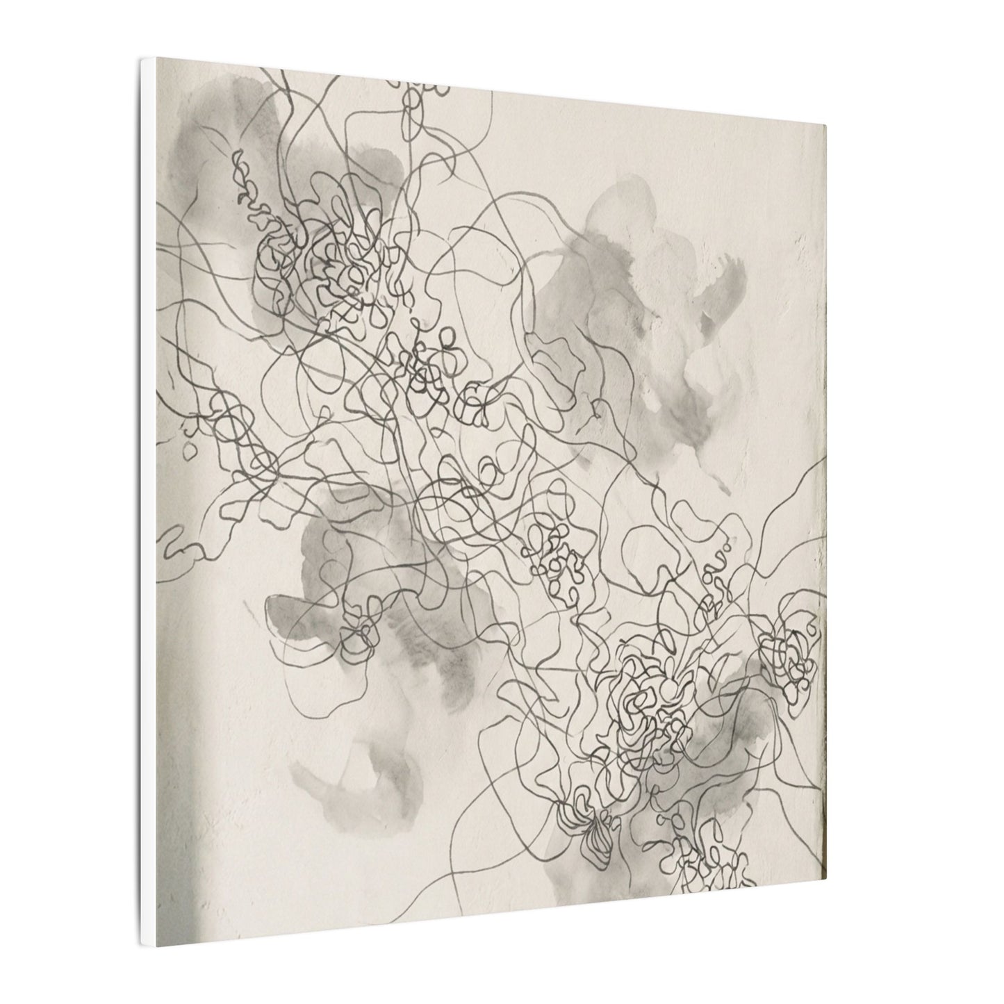 Summer Shadow Play Minimal Line Canvas Art | Earthy Decor