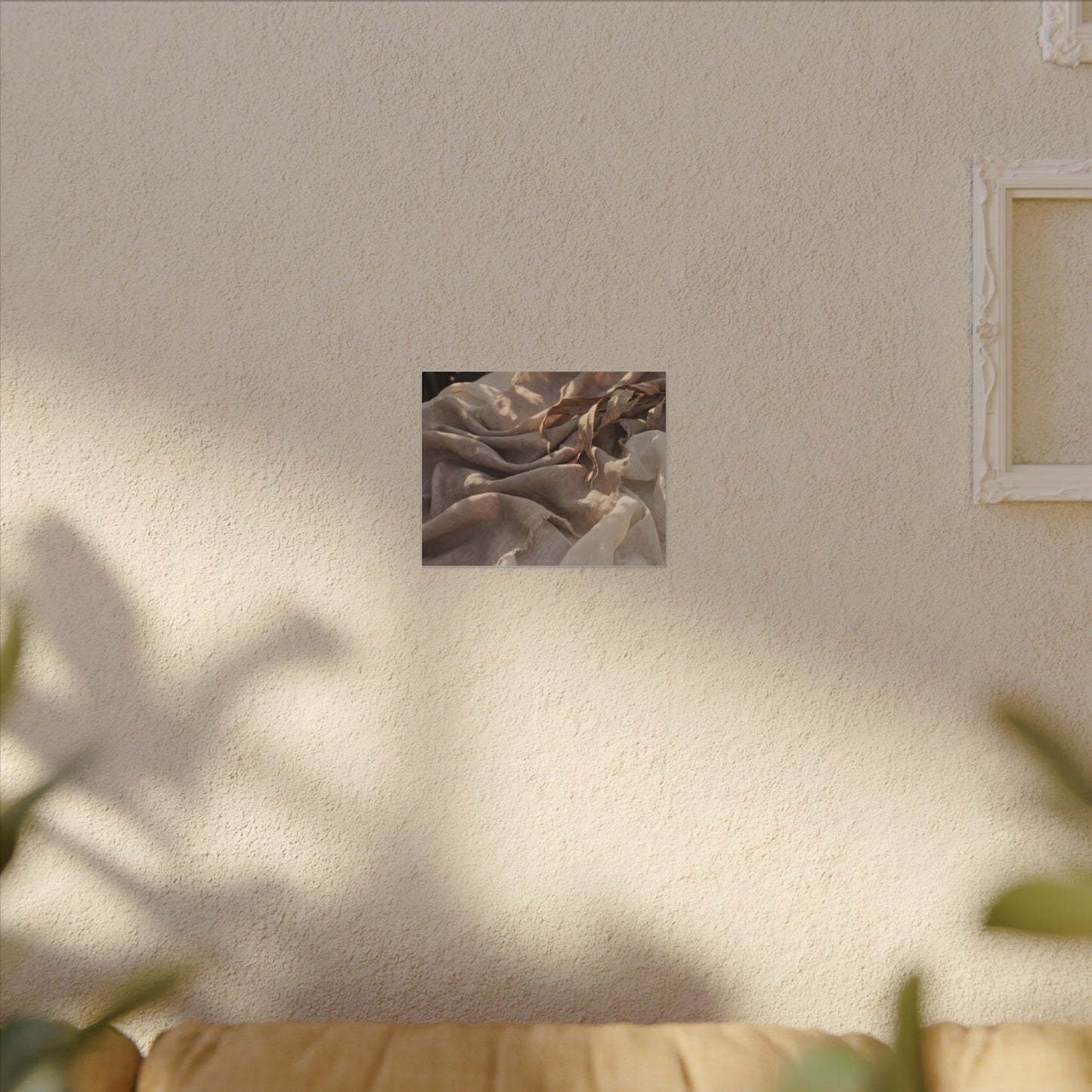 Silk Drape Summer Canvas Art | Japandi Neutral Design
