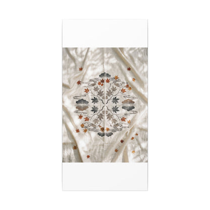 Elegant Silk Drape Canvas Art - Japanese Pattern Japandi