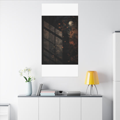 Sophisticated Shadow Play Canvas Art - Dark Texture Dark Japandi